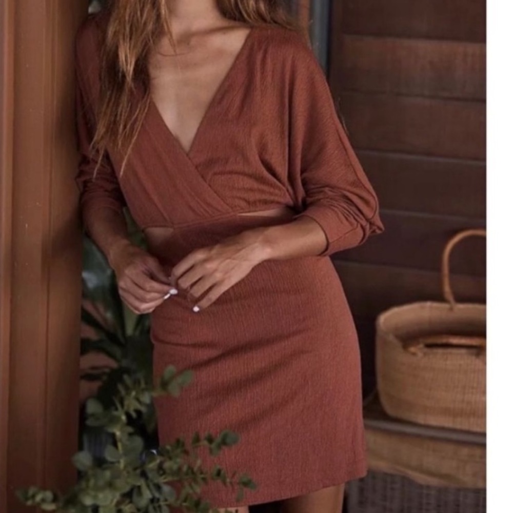 Free People Rust Mini Dress